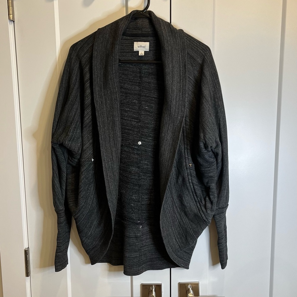 Wilfred Free Cardigan Heather Charcoal Grey - FREE SHIPPING on Bundles $85+